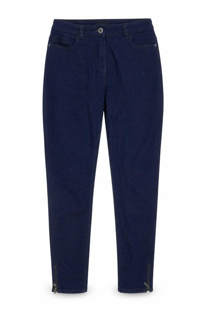 M&Co Womens Blue Cotton Skinny Jeans Size 10 L28 in Slim Zip