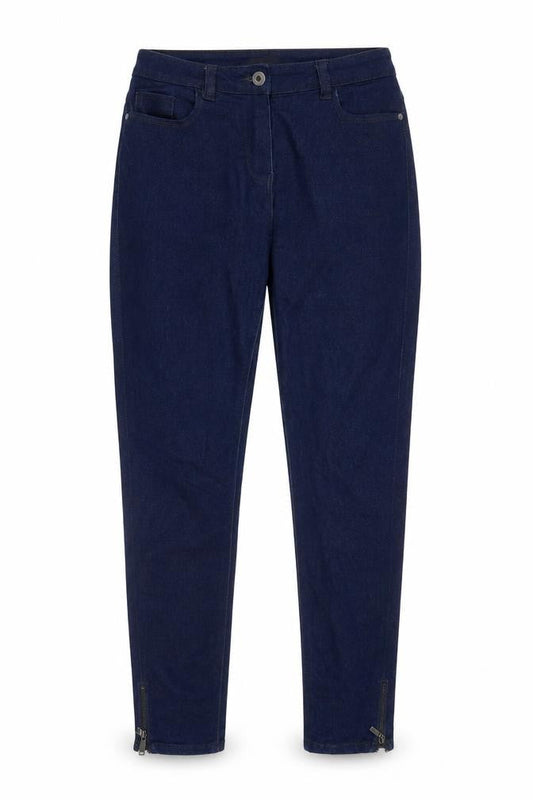 M&Co Womens Blue Cotton Skinny Jeans Size 10 L28 in Slim Zip