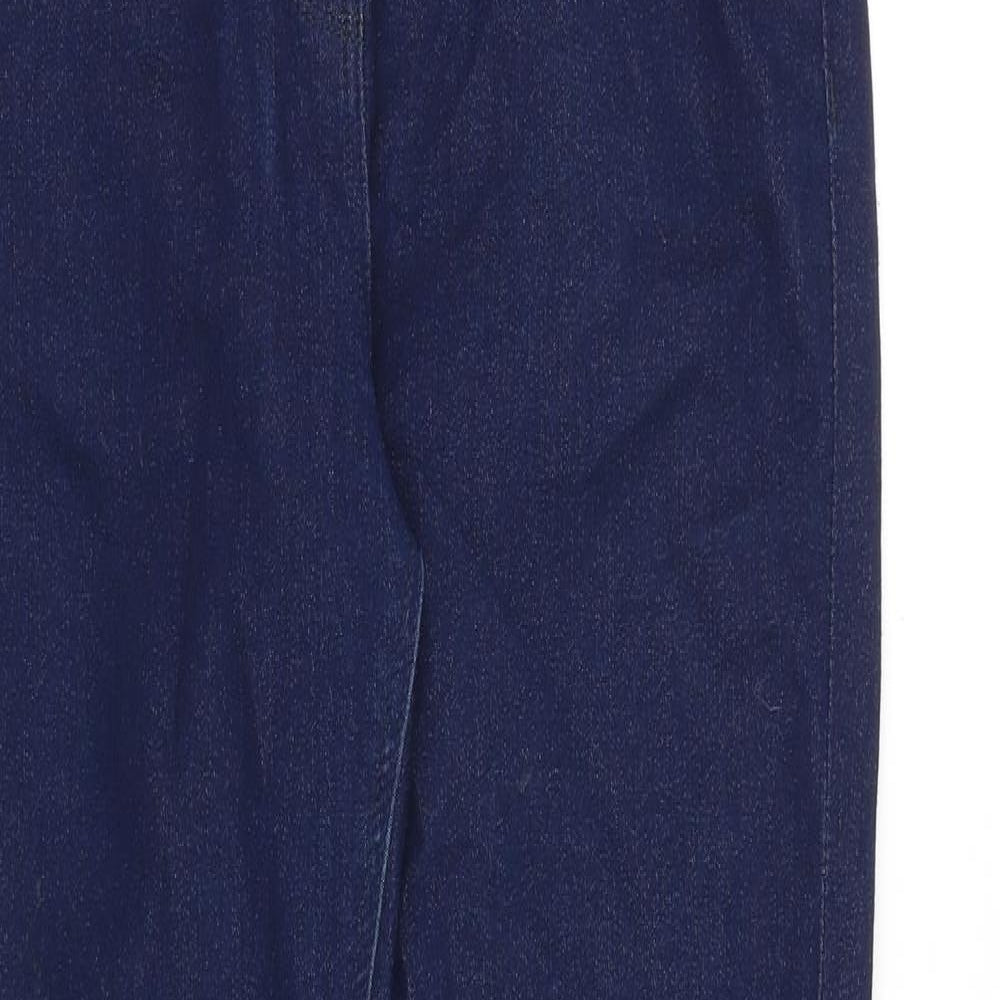 M&Co Womens Blue Cotton Skinny Jeans Size 10 L28 in Slim Zip