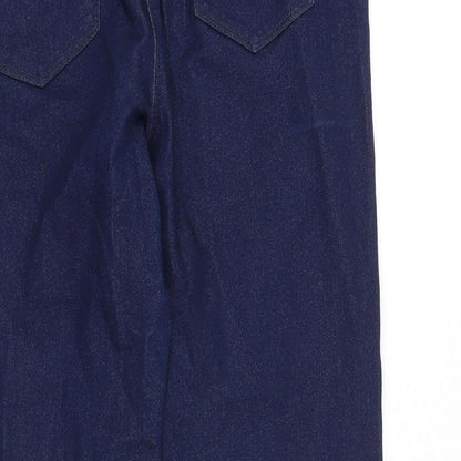 M&Co Womens Blue Cotton Skinny Jeans Size 10 L28 in Slim Zip