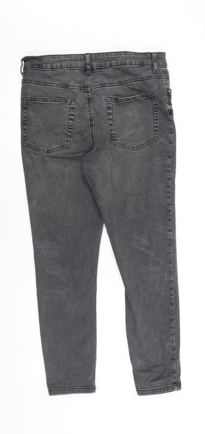 Denim & Co. Womens Green Cotton Skinny Jeans Size 14 L26 in Slim Zip