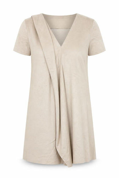 Zara Womens Beige Polyester A-Line Size XS V-Neck Pullover