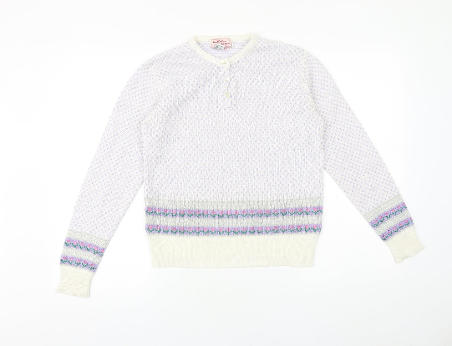Womens UK Size M Preworn Purple Pullover Jumper