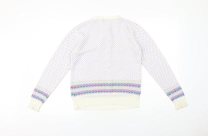 Womens UK Size M Preworn Purple Pullover Jumper