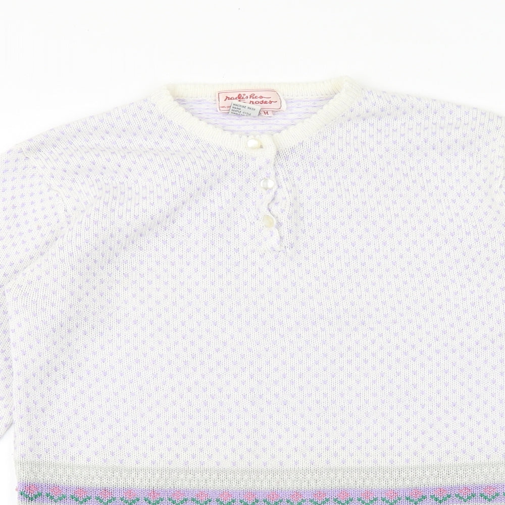 Womens UK Size M Preworn Purple Pullover Jumper