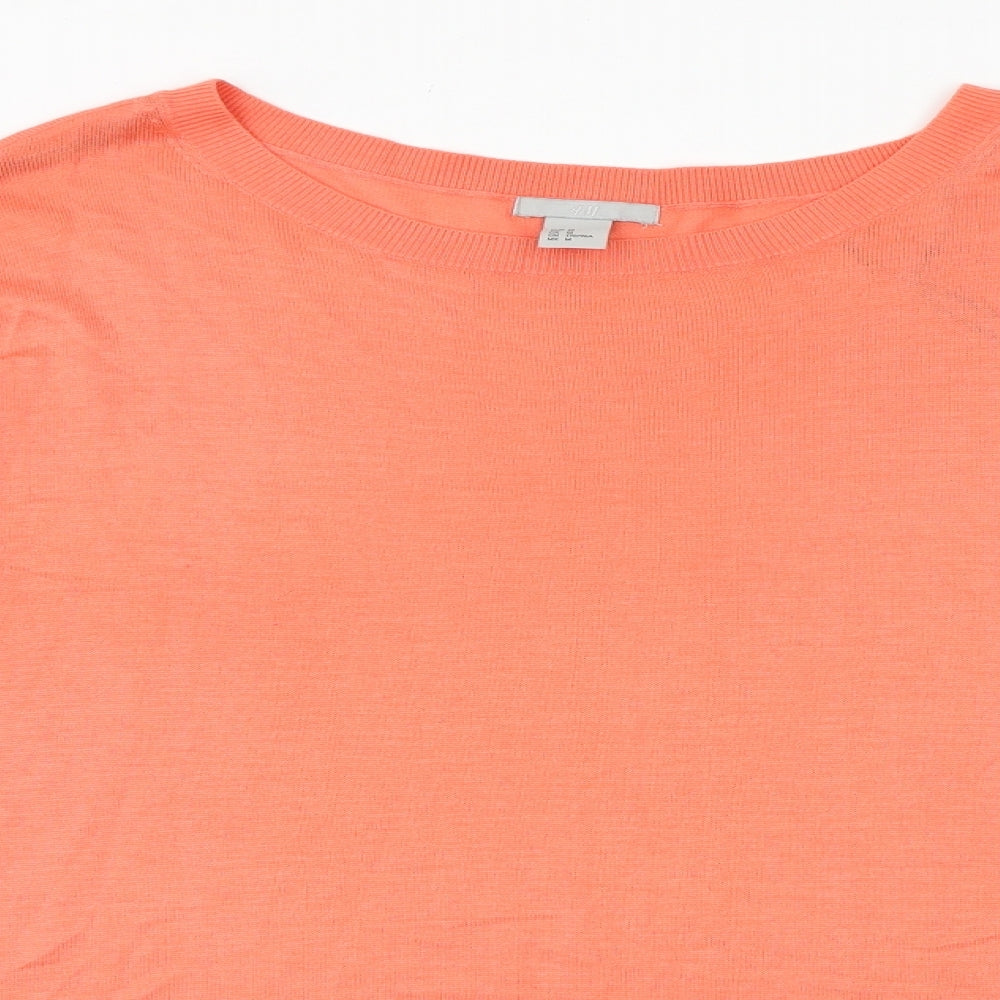 Womens UK Size M H&M Pink Pullover Jumper