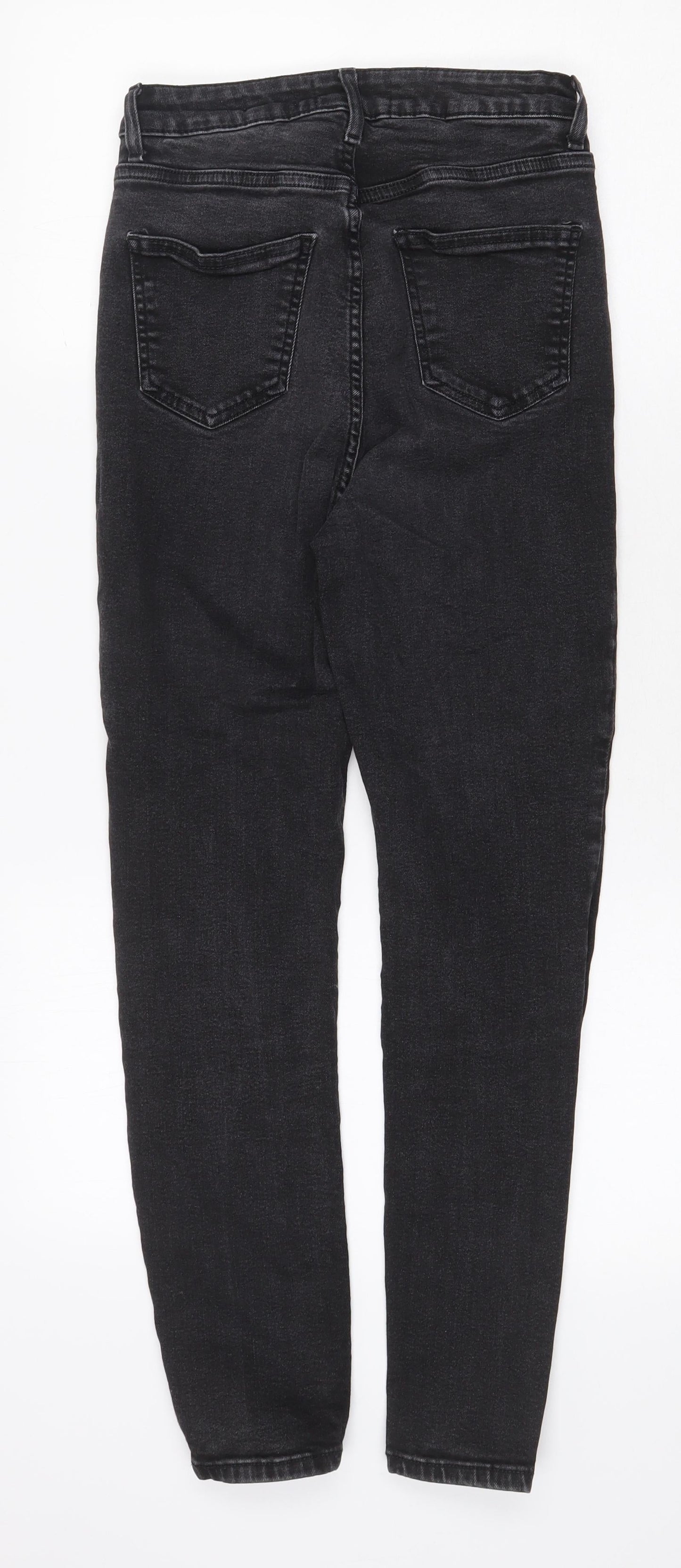 New Look Womens Grey Cotton Skinny Jeans Size 8 Regular Zip