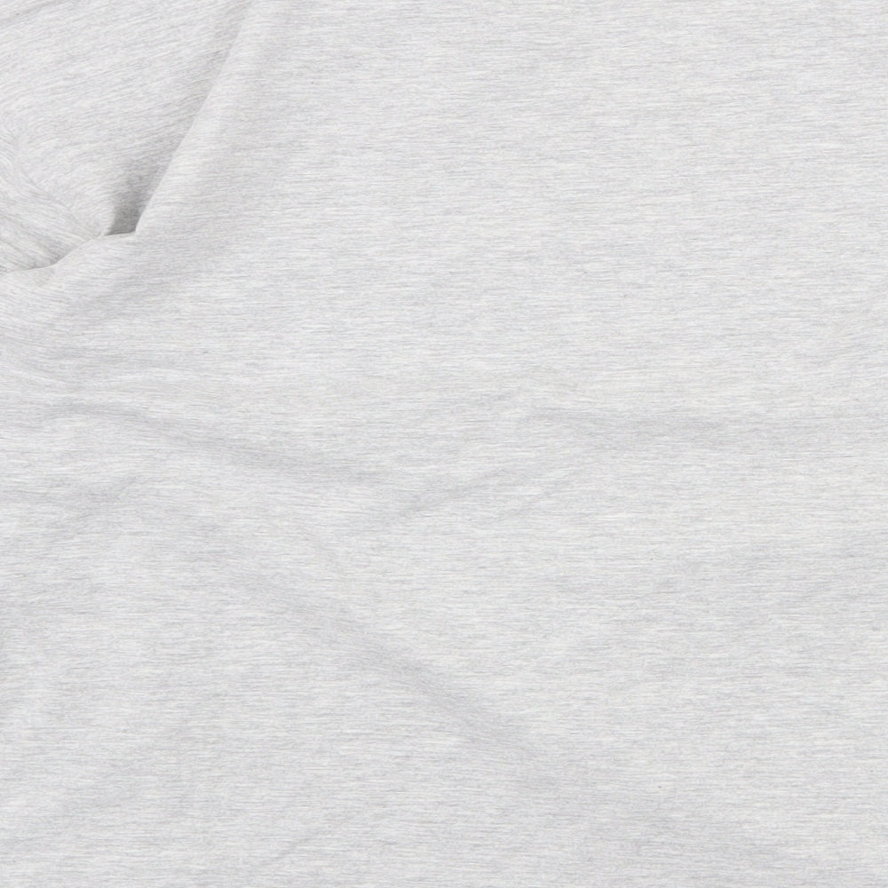 TU Womens Grey Cotton Basic Blouse Size 14 Scoop Neck