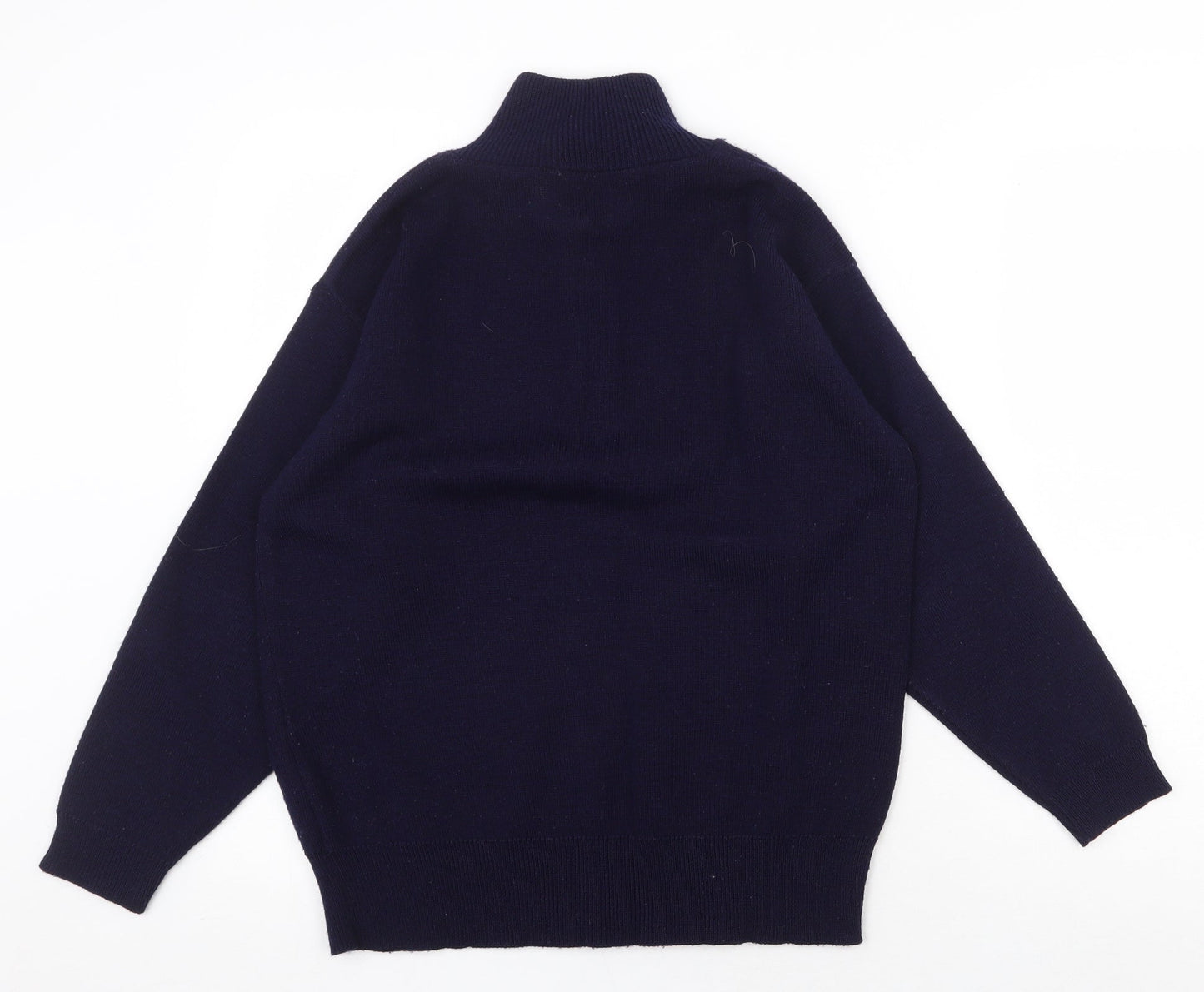 Womens UK Size S Nightingales Blue Henley Jumper