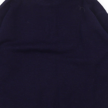 Womens UK Size S Nightingales Blue Henley Jumper