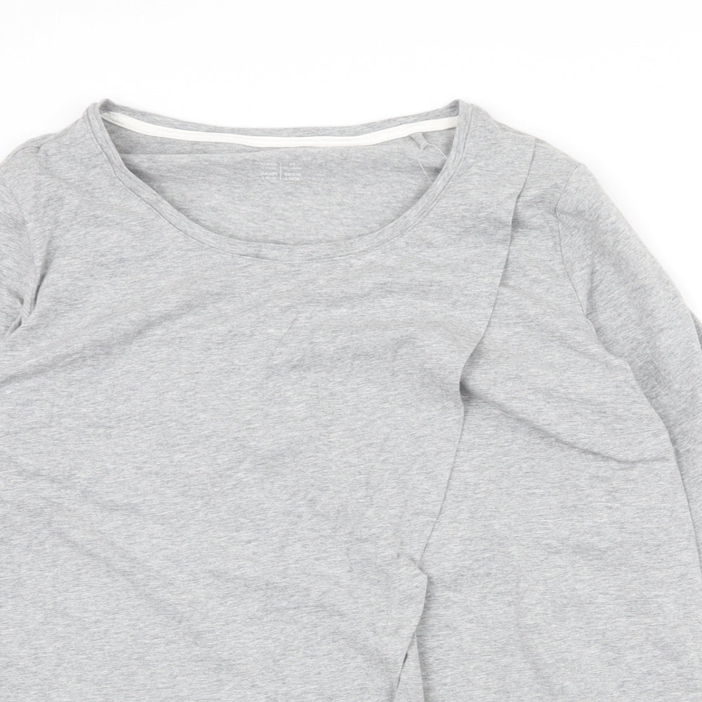 Womens UK Size L ESMARA Grey Basic Blouse