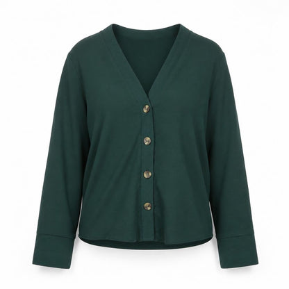 Womens UK Size 6 New Look Green Basic Blouse