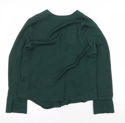 Womens UK Size 6 New Look Green Basic Blouse