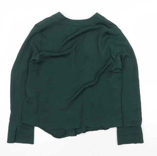 Womens UK Size 6 New Look Green Basic Blouse