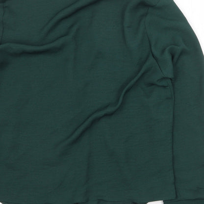 Womens UK Size 6 New Look Green Basic Blouse