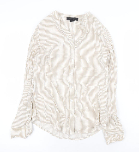 Womens UK Size 6 Atmosphere Beige Basic Blouse