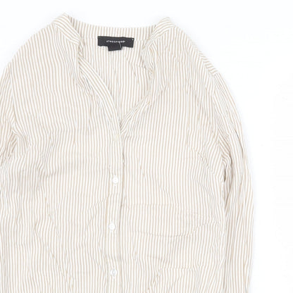 Womens UK Size 6 Atmosphere Beige Basic Blouse