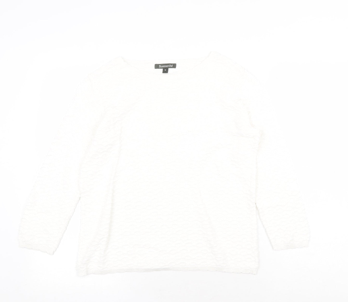 Womens UK Size 10 Bonmarché White Pullover Jumper