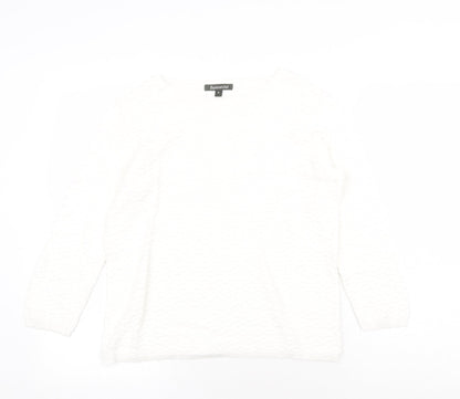 Womens UK Size 10 Bonmarché White Pullover Jumper