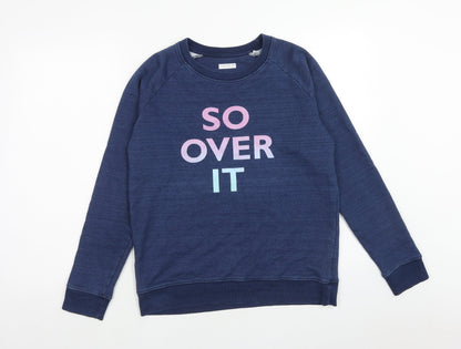 Nailed it Womens Blue Cotton Pullover Sweatshirt Size S Pullover
