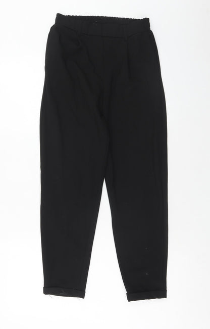 Womens UK Size S Bershka Regular Fit  Black Trousers