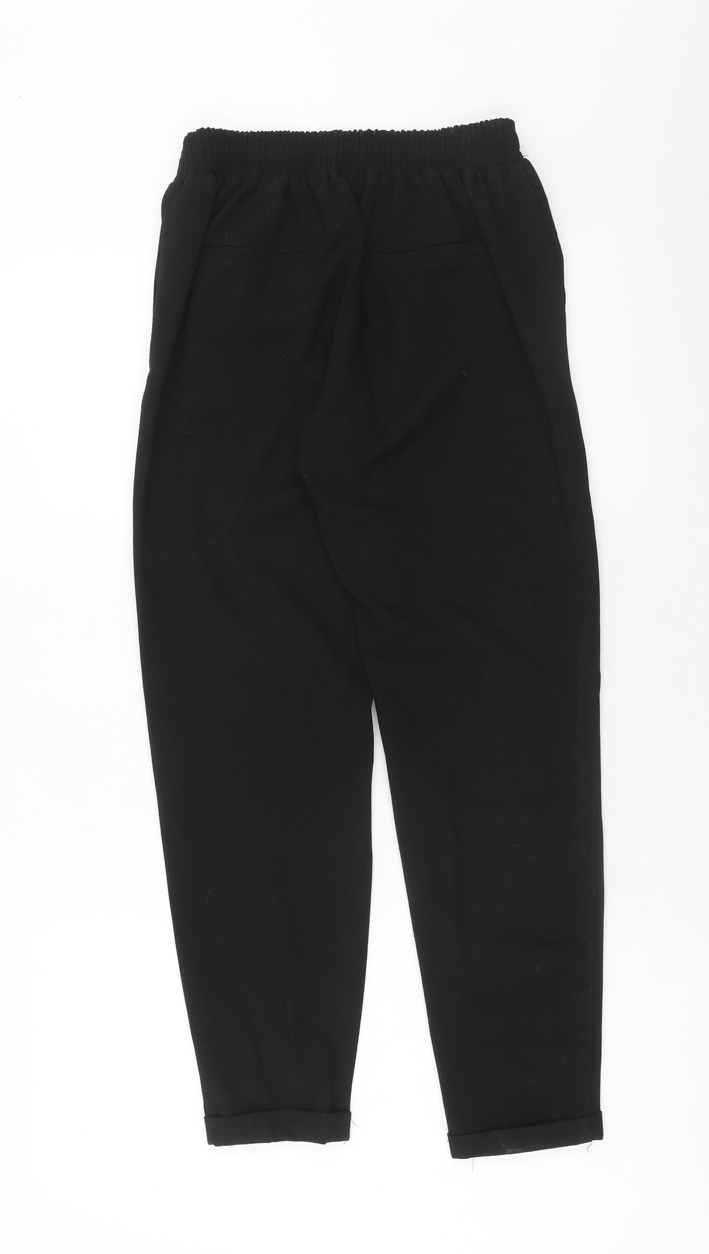 Womens UK Size S Bershka Regular Fit  Black Trousers