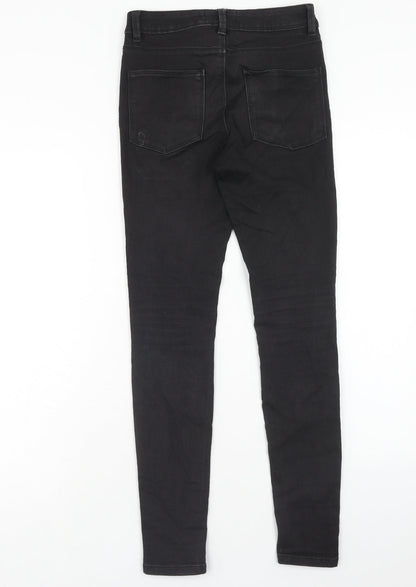Denim & Co. Womens Black Cotton Skinny Jeans Size 8 Regular Zip