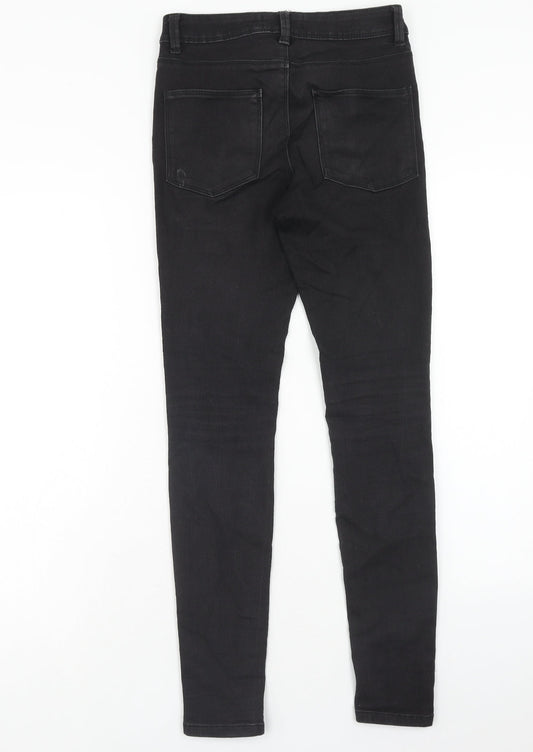 Denim & Co. Womens Black Cotton Skinny Jeans Size 8 Regular Zip
