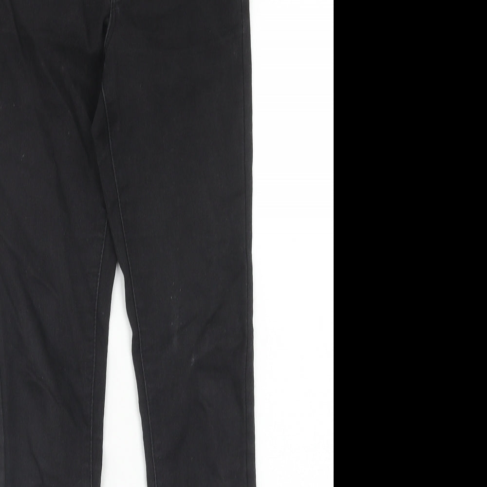 Denim & Co. Womens Black Cotton Skinny Jeans Size 8 Regular Zip