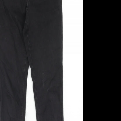 Denim & Co. Womens Black Cotton Skinny Jeans Size 8 Regular Zip