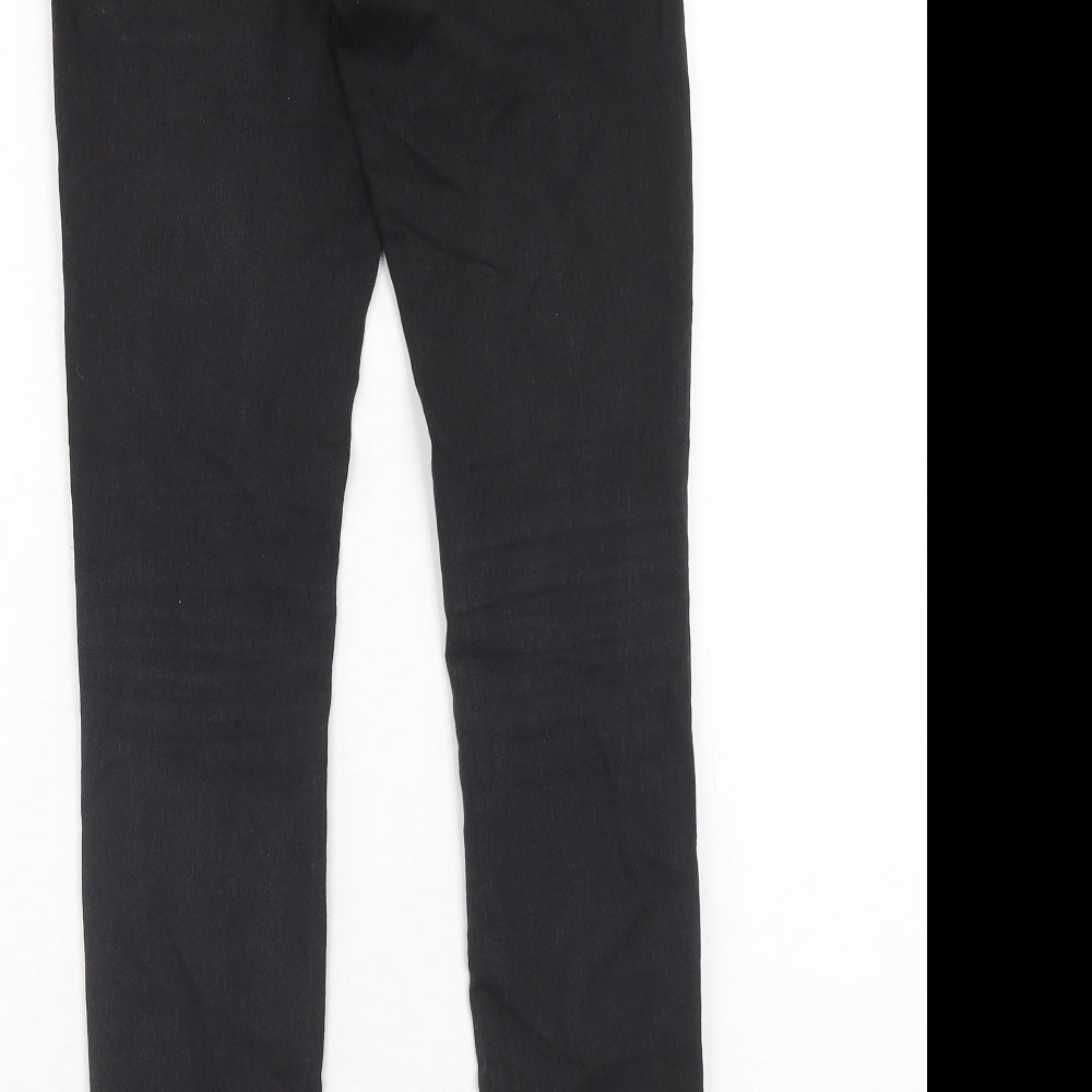 Denim & Co. Womens Black Cotton Skinny Jeans Size 8 Regular Zip
