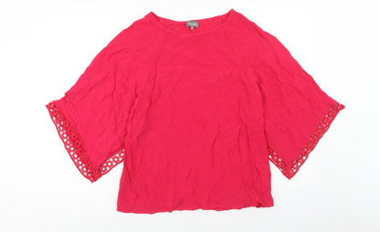 Womens UK Size 10 Phase Eight Pink Basic Blouse