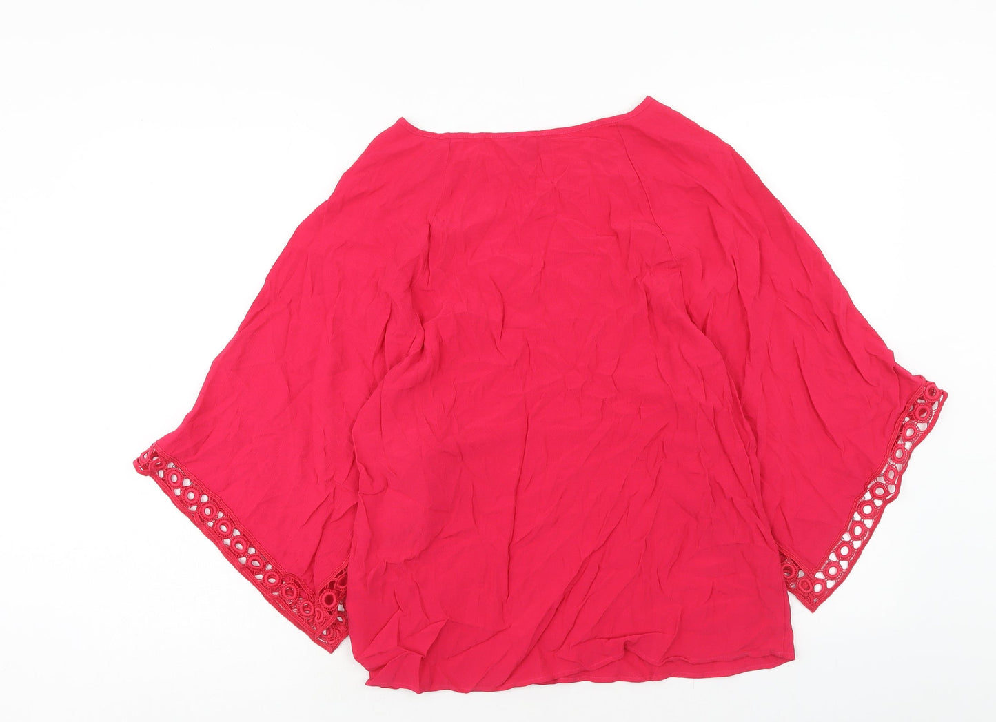 Womens UK Size 10 Phase Eight Pink Basic Blouse