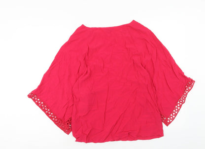 Womens UK Size 10 Phase Eight Pink Basic Blouse