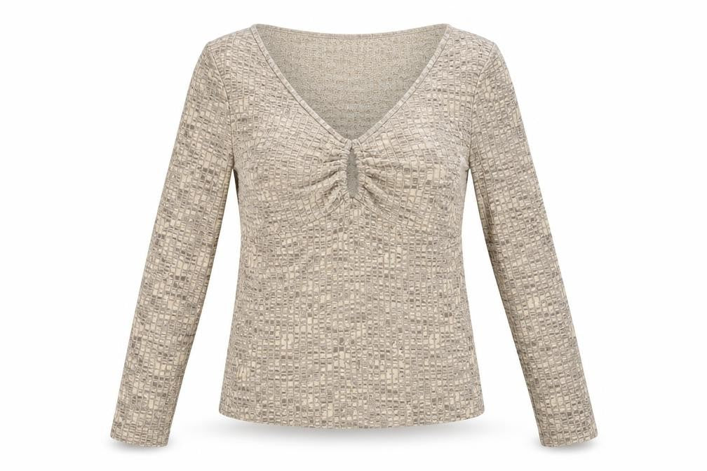Womens UK Size M H&M Brown Basic Blouse