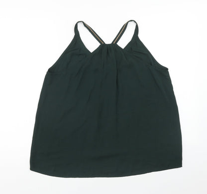 Womens UK Size 8 H&M Green Basic Tank