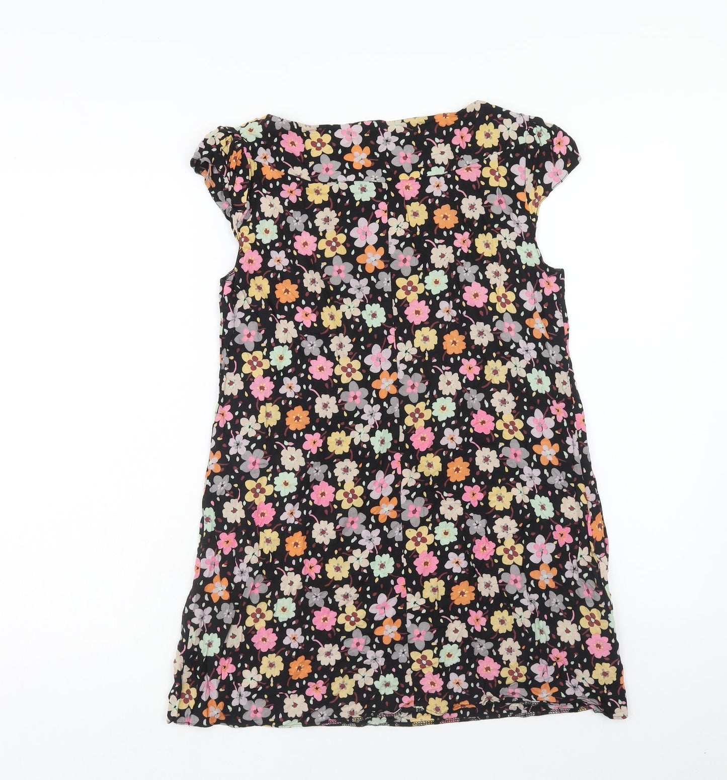 Cherokee Womens Multicoloured Floral Viscose Tunic Blouse Size 10 Boat Neck