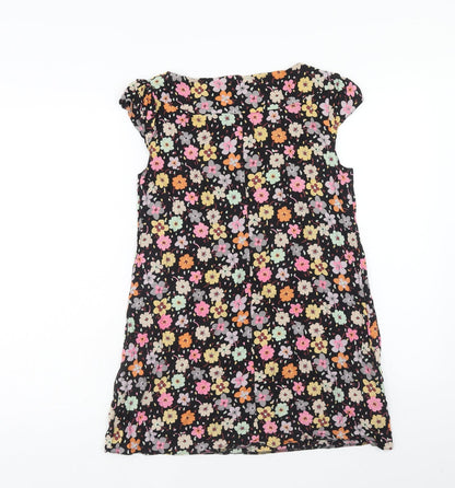 Cherokee Womens Multicoloured Floral Viscose Tunic Blouse Size 10 Boat Neck