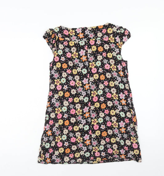 Cherokee Womens Multicoloured Floral Viscose Tunic Blouse Size 10 Boat Neck