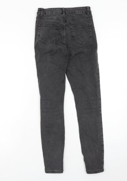 Denim & Co. Womens Black Cotton Skinny Jeans Size 8 Regular Zip