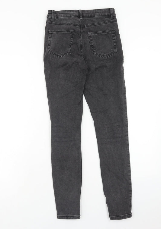 Denim & Co. Womens Black Cotton Skinny Jeans Size 8 Regular Zip