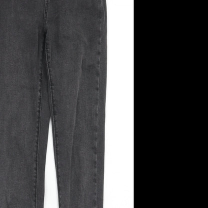 Denim & Co. Womens Black Cotton Skinny Jeans Size 8 Regular Zip