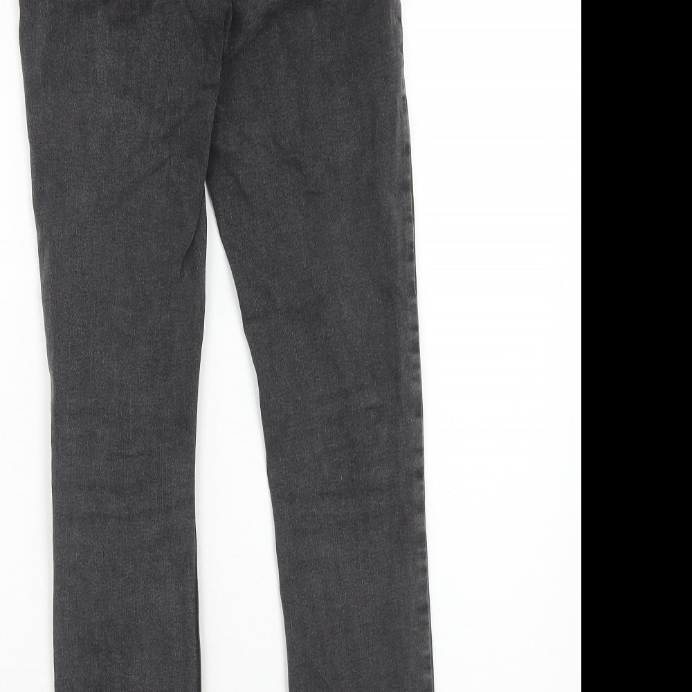 Denim & Co. Womens Black Cotton Skinny Jeans Size 8 Regular Zip