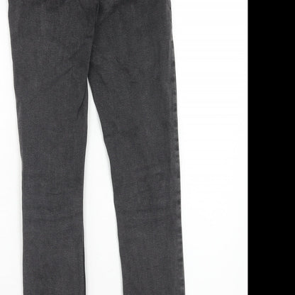 Denim & Co. Womens Black Cotton Skinny Jeans Size 8 Regular Zip