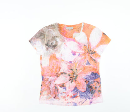 Womens UK Size M Kapalua Multicoloured Basic T-Shirt