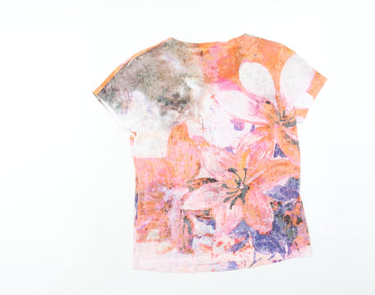 Womens UK Size M Kapalua Multicoloured Basic T-Shirt