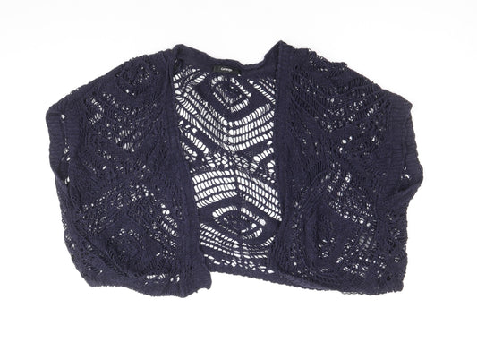 George Womens Blue V-Neck Cotton Cardigan Jumper Size 8 - Size 8-10