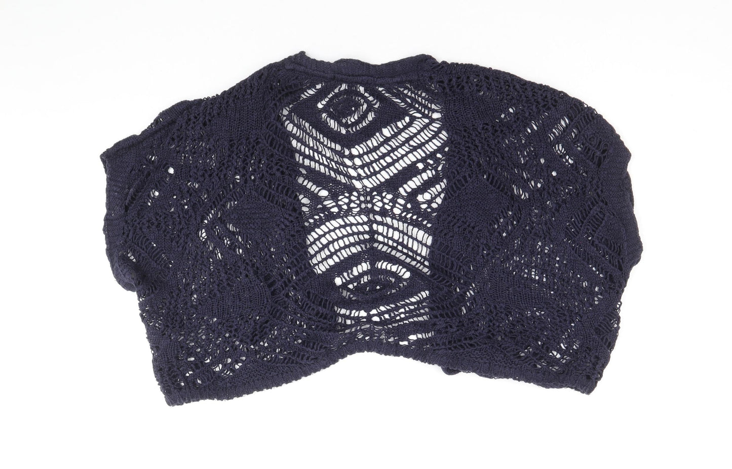 George Womens Blue V-Neck Cotton Cardigan Jumper Size 8 - Size 8-10