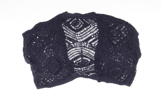 George Womens Blue V-Neck Cotton Cardigan Jumper Size 8 - Size 8-10