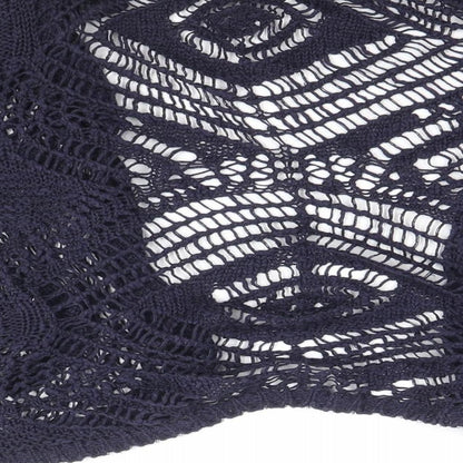 George Womens Blue V-Neck Cotton Cardigan Jumper Size 8 - Size 8-10